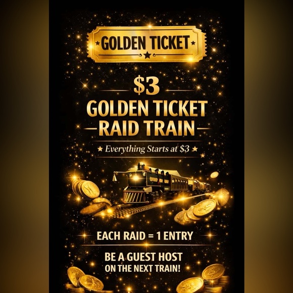 Accessories - 🚂🎟️ 5/26 $3 Golden Ticket Raid Train 🎟️ 🚂